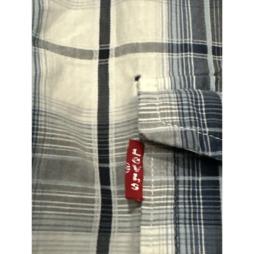 Levi's Shirt Mens XXL Button Up Cotton Long Sleeve Shirt Red Tab